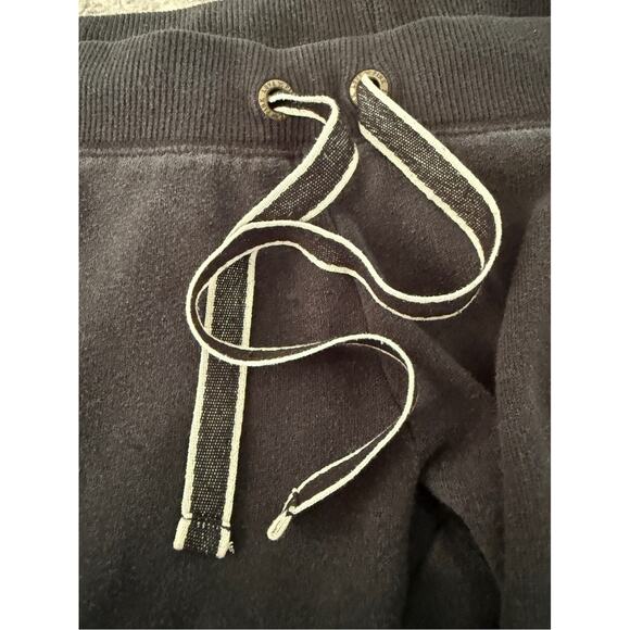 Y2K 2000s VS Pink Low Rise Black Cropped Sweatpants Joggers Butt Logo Studded S - Picture 7 of 12